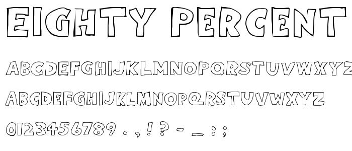 Eighty Percent Caps Outline font